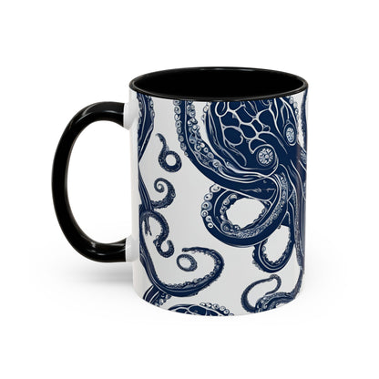 Octopus 4 Accent Coffee Mug (11oz)