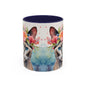 Floral Siamese Cat 03 Accent Coffee Mug - 11oz Perfect for Cat Lovers & Gifts