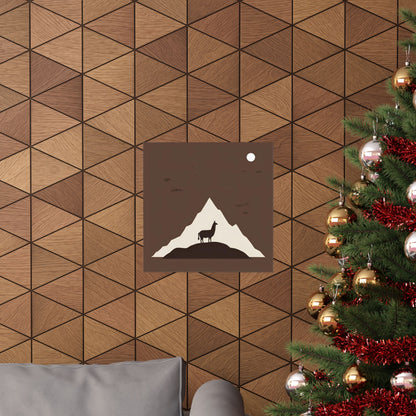 Lone Collection Llama 1 Matte Square Posters