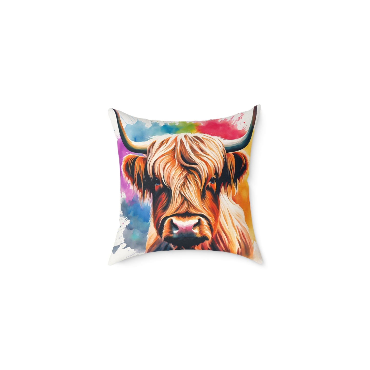 Highland Cow 01 Poly Pillow - Natures Beauty Design