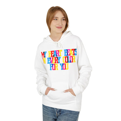 My Heart Beats In Every Color For You Unisex Valentines Hoodie