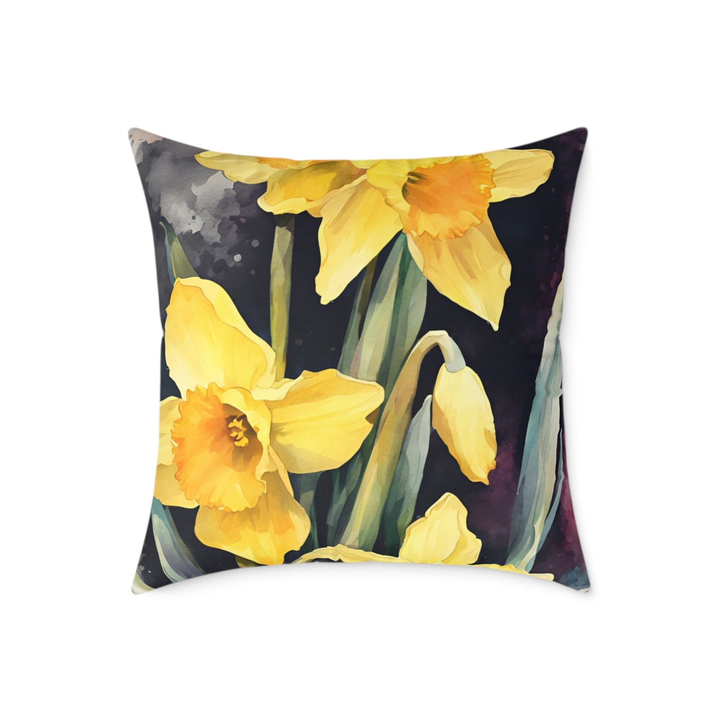 Daffodils 01 Poly Pillow - Natures Beauty Design