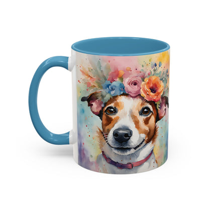 Jack Russell 04 Accent Coffee Mug - Dog Lover Gift