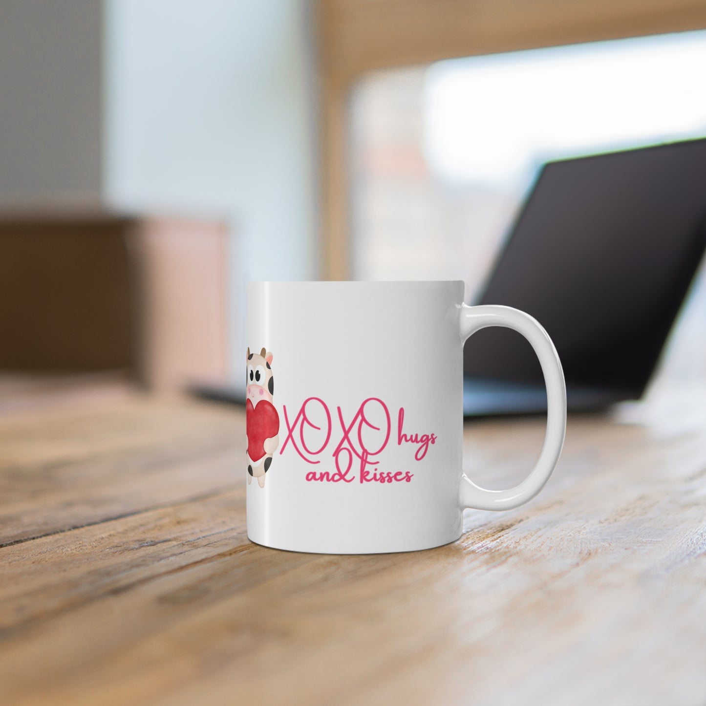 XOXO Hugs And Kisses Valentines Mug Ceramic 11oz