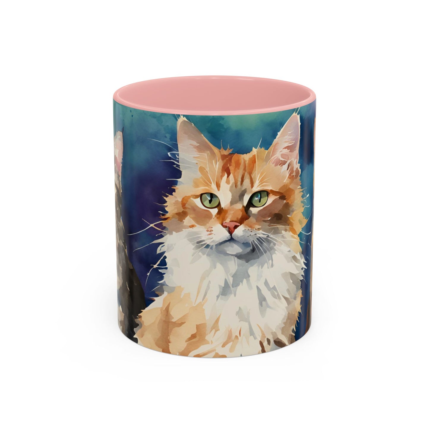 Multicoloured Kitties 8 Accent Mug 11oz