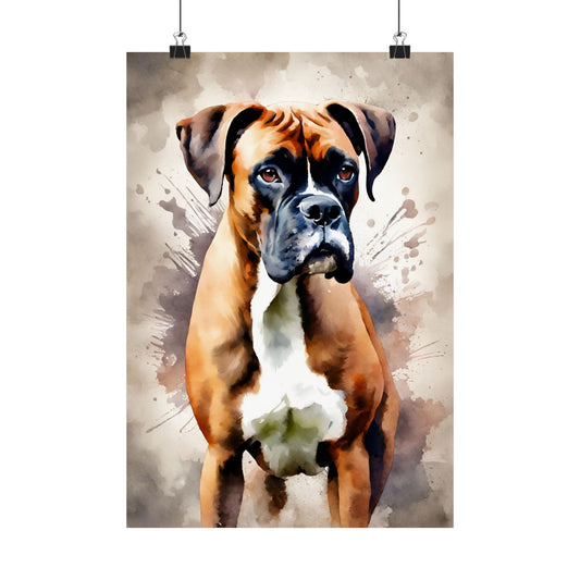 Dogs Boxer 02 Matte Vertical Poster