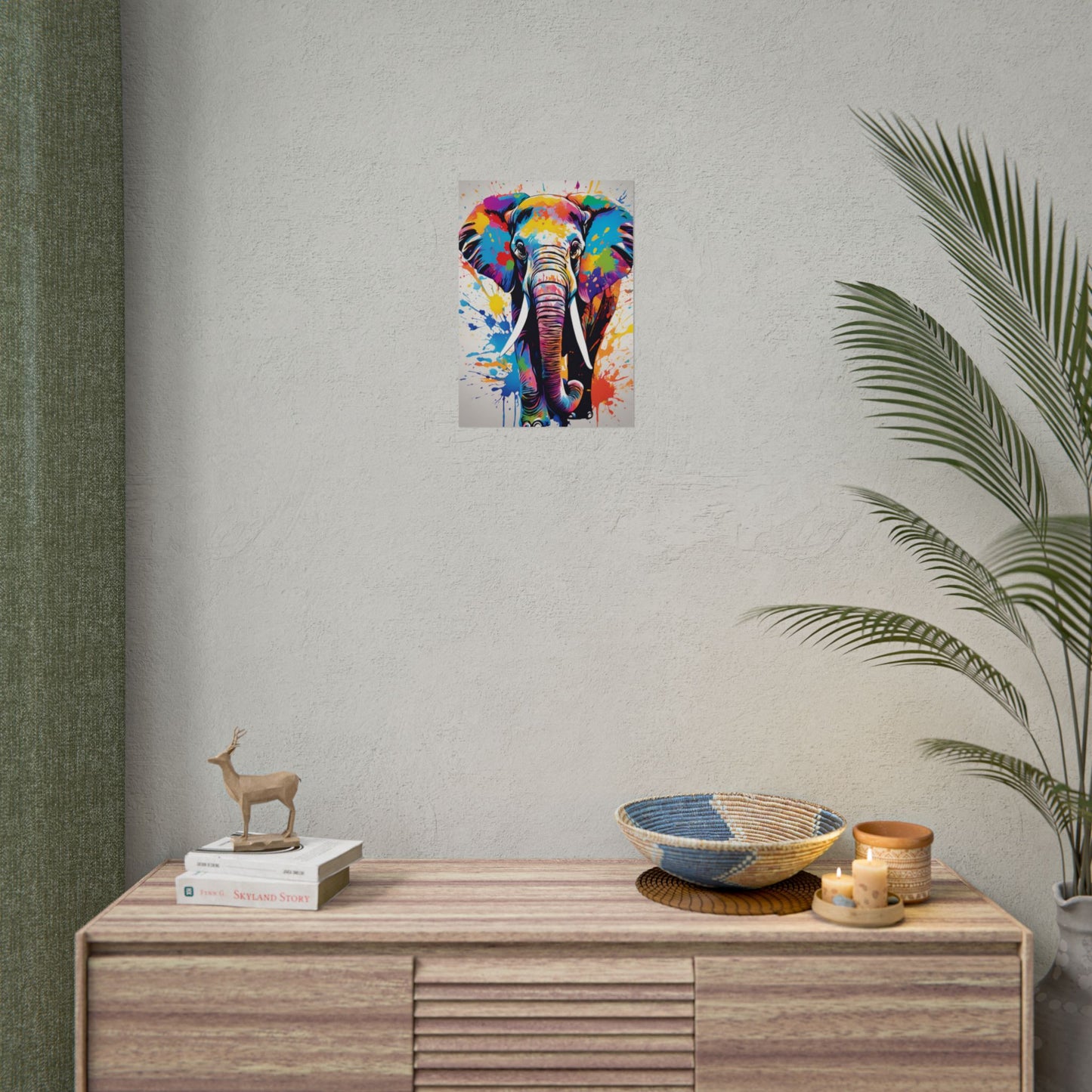 Multicolored Elephant 2 Matte Poster