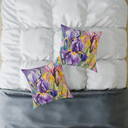 Irises 03 Poly Pillow - Natures Beauty Design