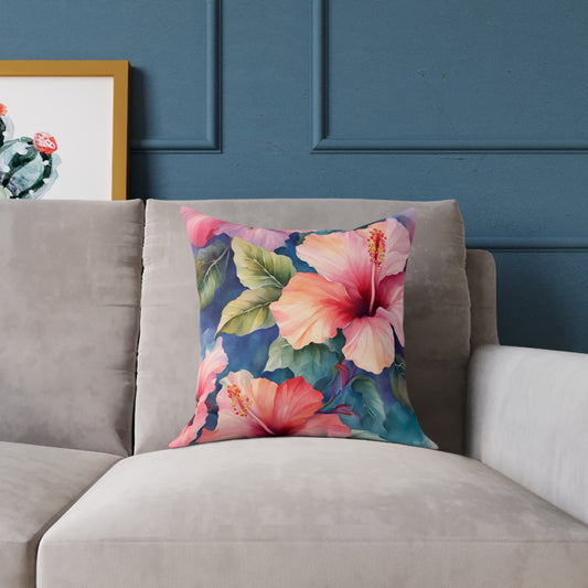 Hibiscus 02 Poly Pillow - Natures Beauty Design