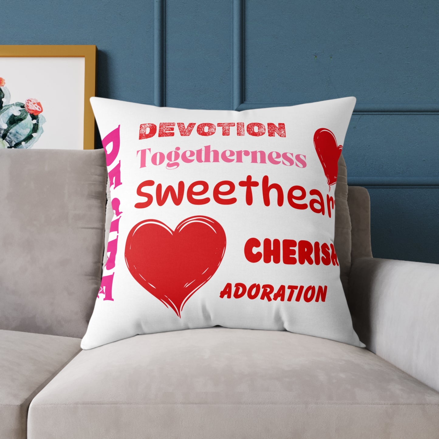 Sweetheart Words Poly Pillow
