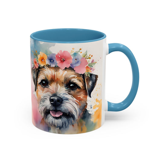 Border Terrier 03 Accent Coffee Mug - Dog Lover Gift