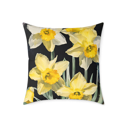 Daffodils 02 Poly Pillow - Natures Beauty Design