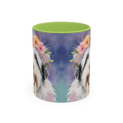 Bearded Collie 04 Accent Coffee Mug - Dog Lover Gift