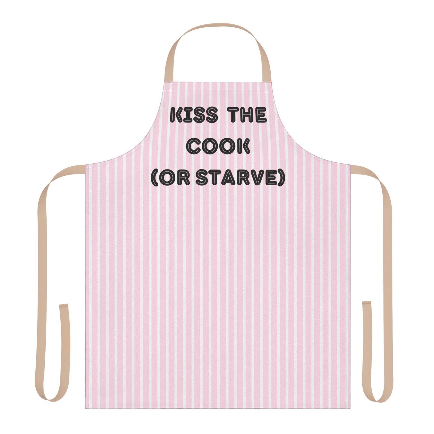 Kiss The Cook (Or Starve) Apron, Cooking Pun
