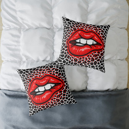 Crocodile Lips Poly Pillow
