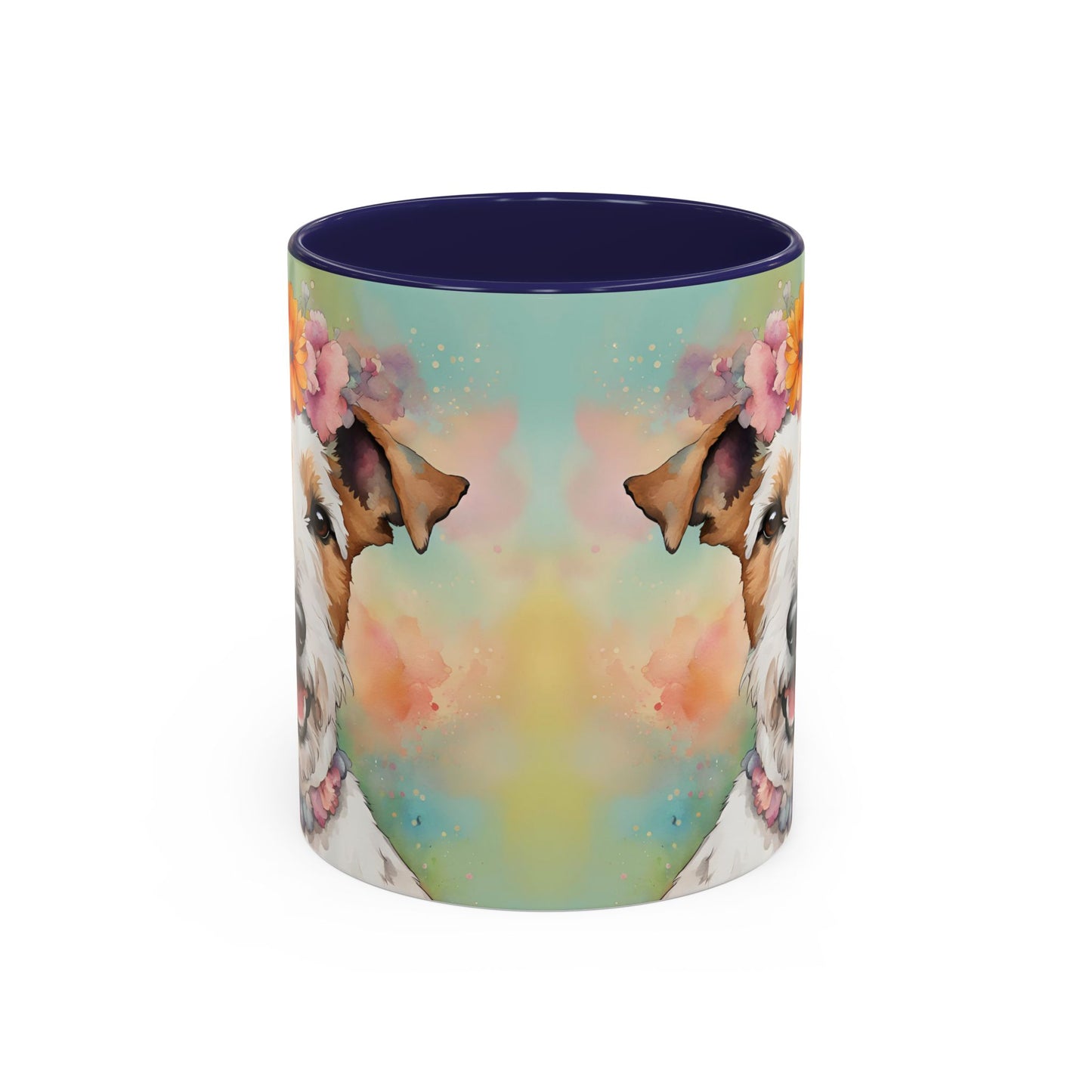 Fox Terrier 01 Accent Coffee Mug - Dog Lover Gift