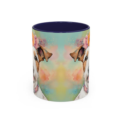 Fox Terrier 01 Accent Coffee Mug - Dog Lover Gift