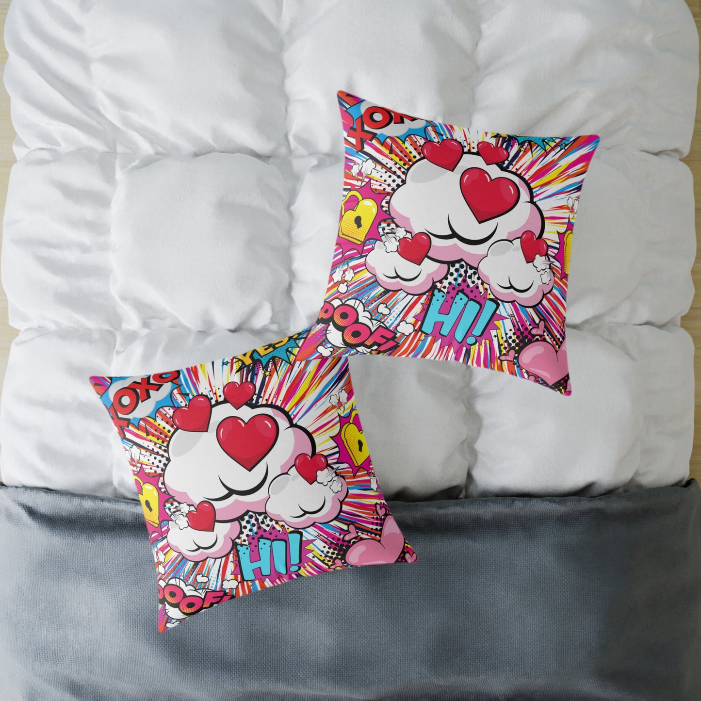 Hi! Pop Art Poly Pillow