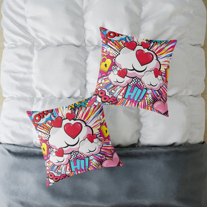 Hi! Pop Art Poly Pillow