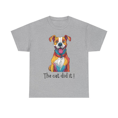 The cat did it! Unisex Heavy Cotton Tee