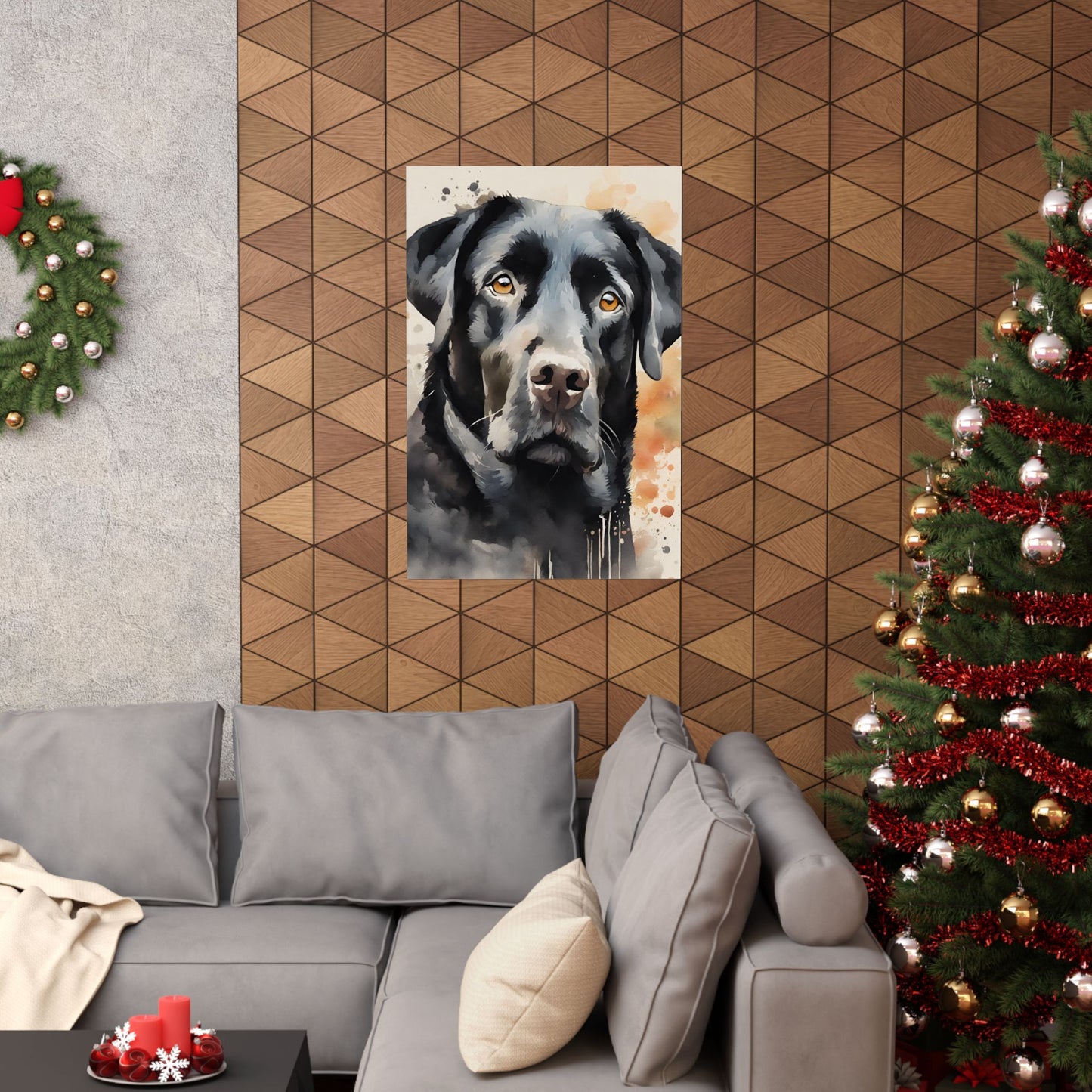Dogs Black Labrador 01 Matte Vertical Poster