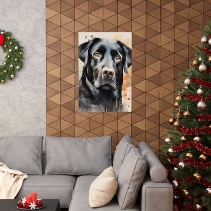 Dogs Black Labrador 01 Matte Vertical Poster