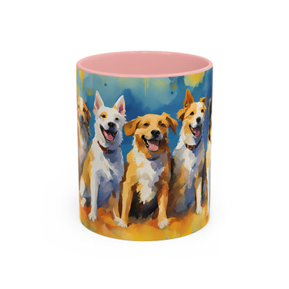 Multicolored Doggies 1 Accent Mug 11oz