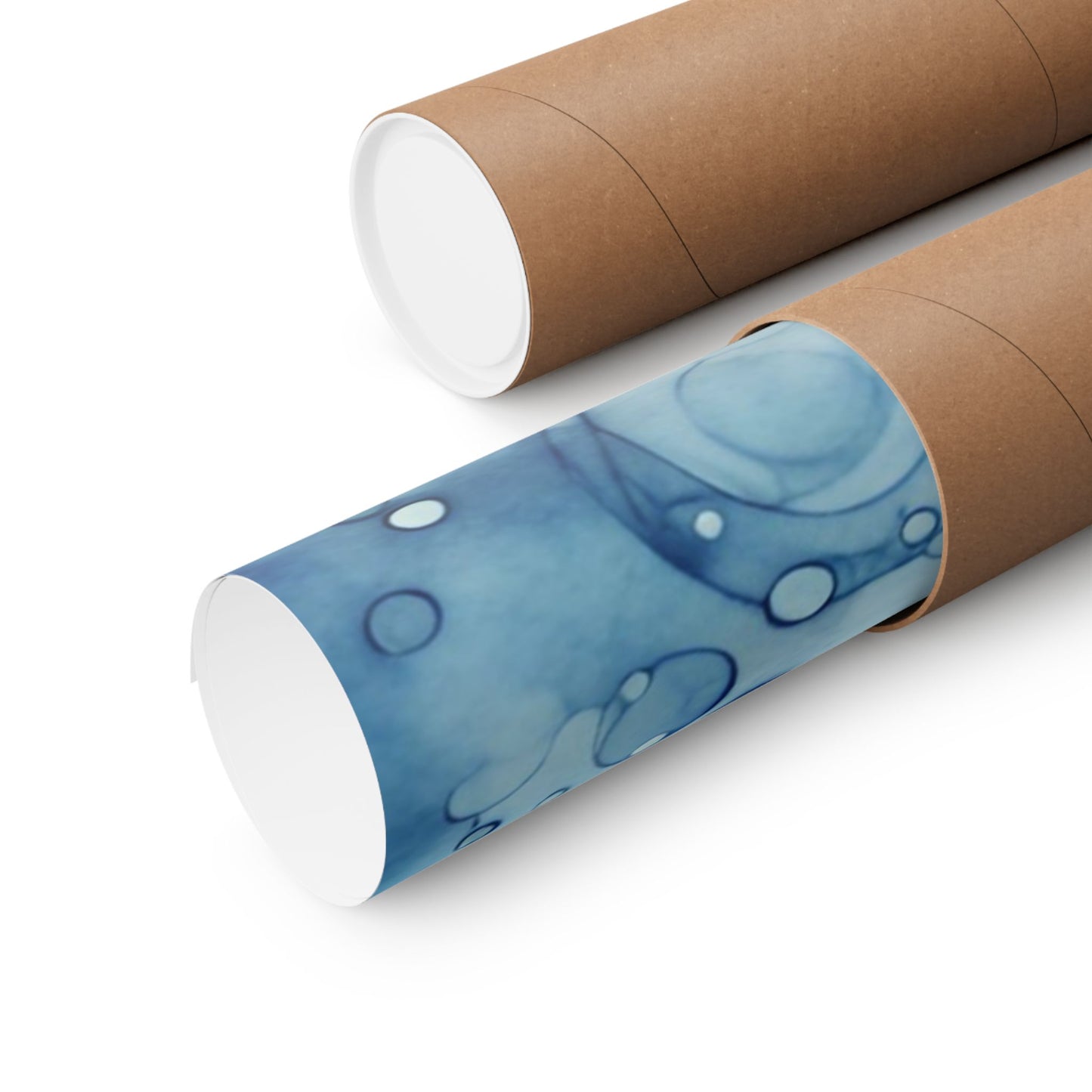 Abstract fish blue 5 Matte Vertical Posters