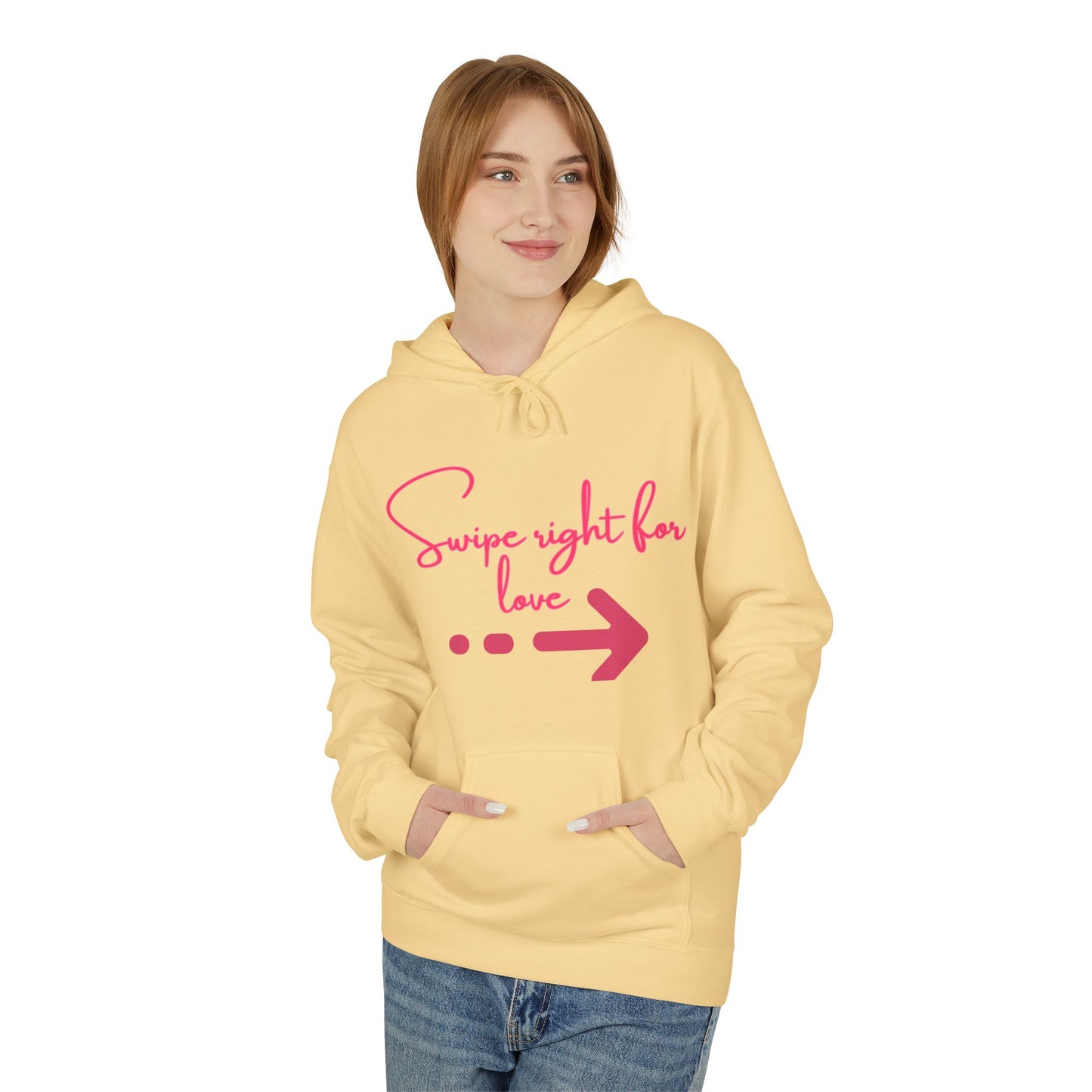 Swipe Right For Love Unisex Valentines Hoodie