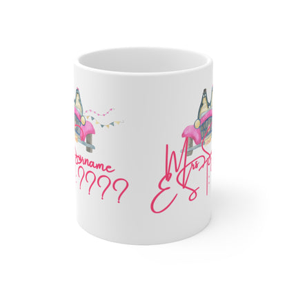 (Personalizable) Mrs/Mr (Surname) EST: (Date) Valentines Mug Ceramic 11oz