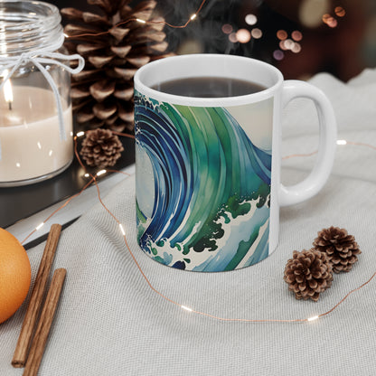 Japanese Waves 02 Mug - Nature's Beauty Collection