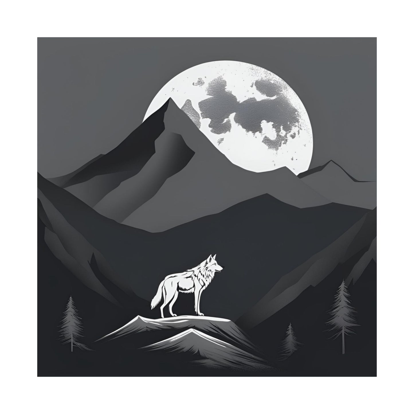 Lone Collection Wolf 10 Matte Square Posters