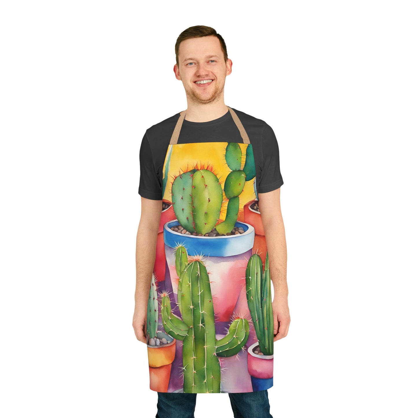 Multi Cacti 4 Adult Apron (AOP)