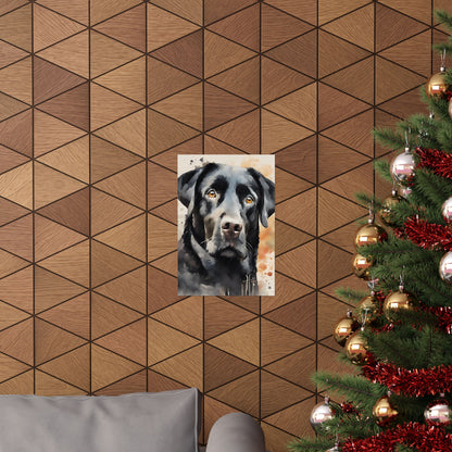 Dogs Black Labrador 01 Matte Vertical Poster
