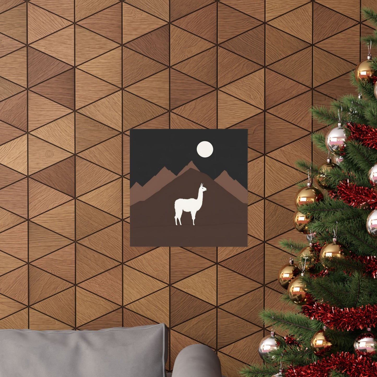 Lone Collection Llama 8 Matte Square Posters