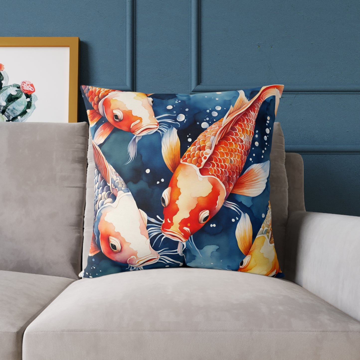 Koi Carp 03 Poly Pillow - Natures Beauty Design