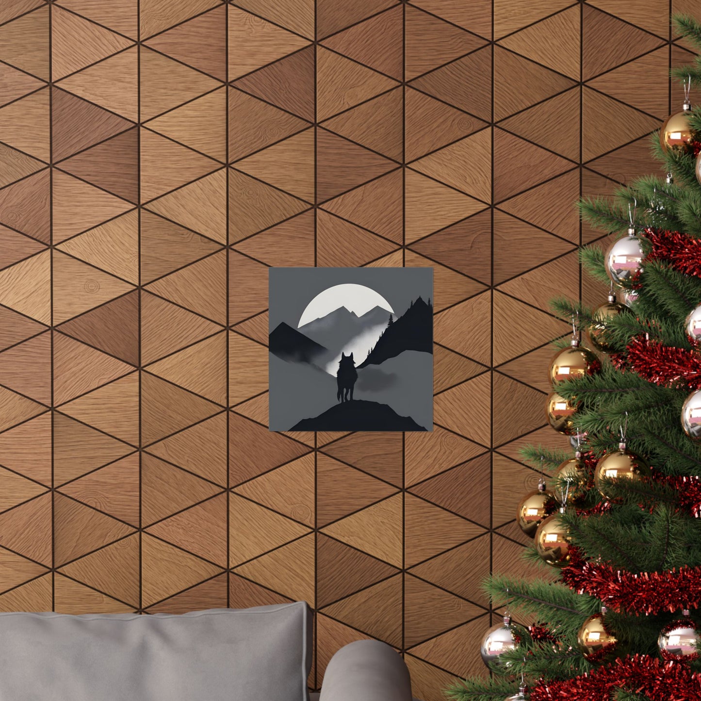 Lone Collection Wolf 1 Matte Square Posters