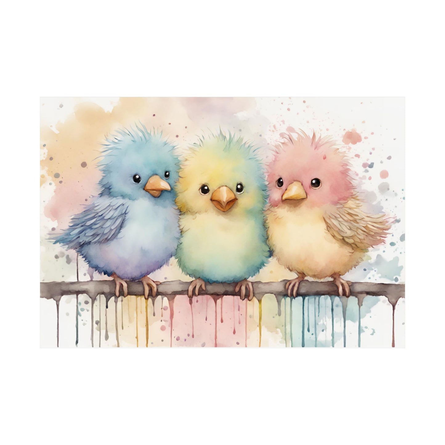 Nursery Birdies 1 Matte Horizontal Posters