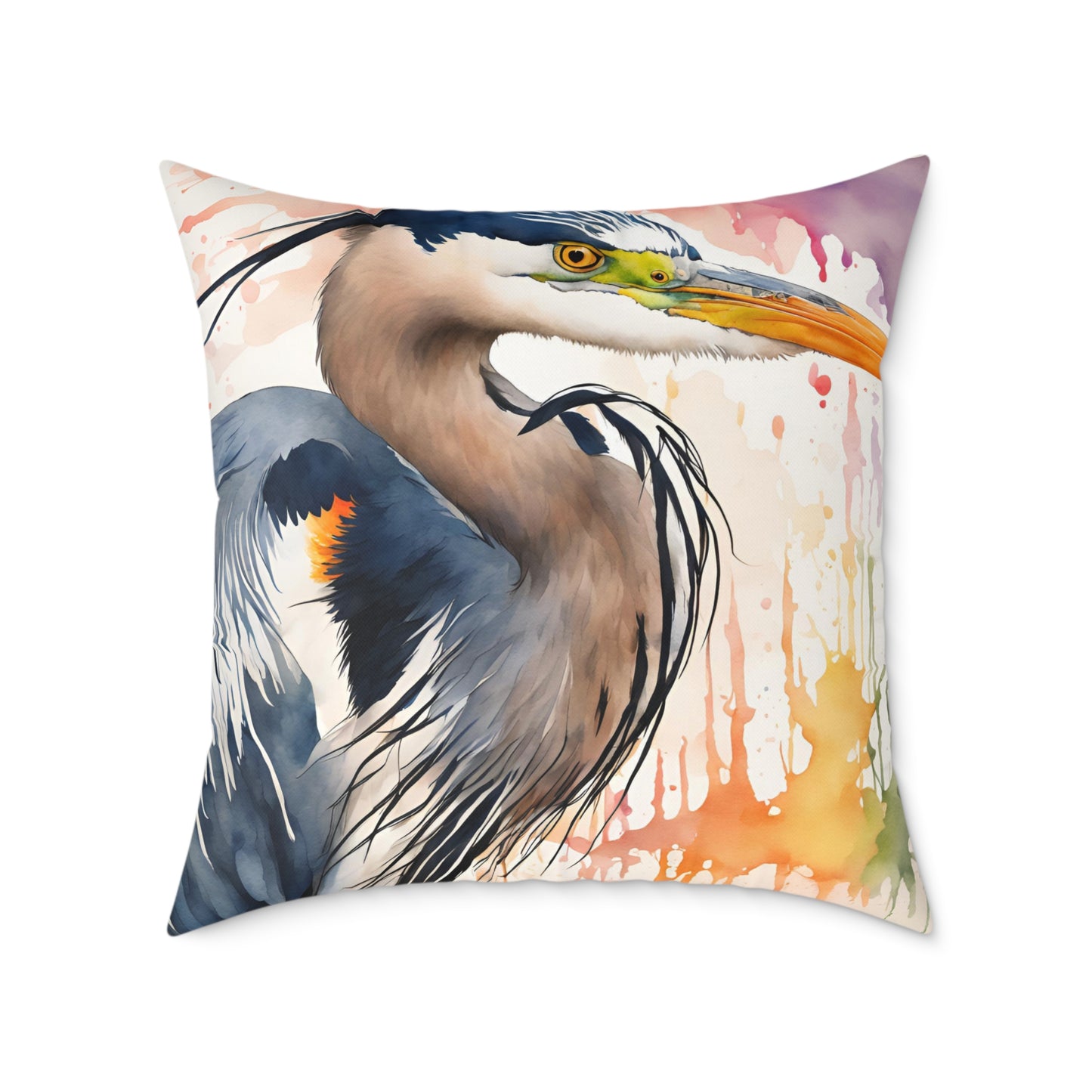 Heron 02 Poly Pillow - Natures Beauty Design