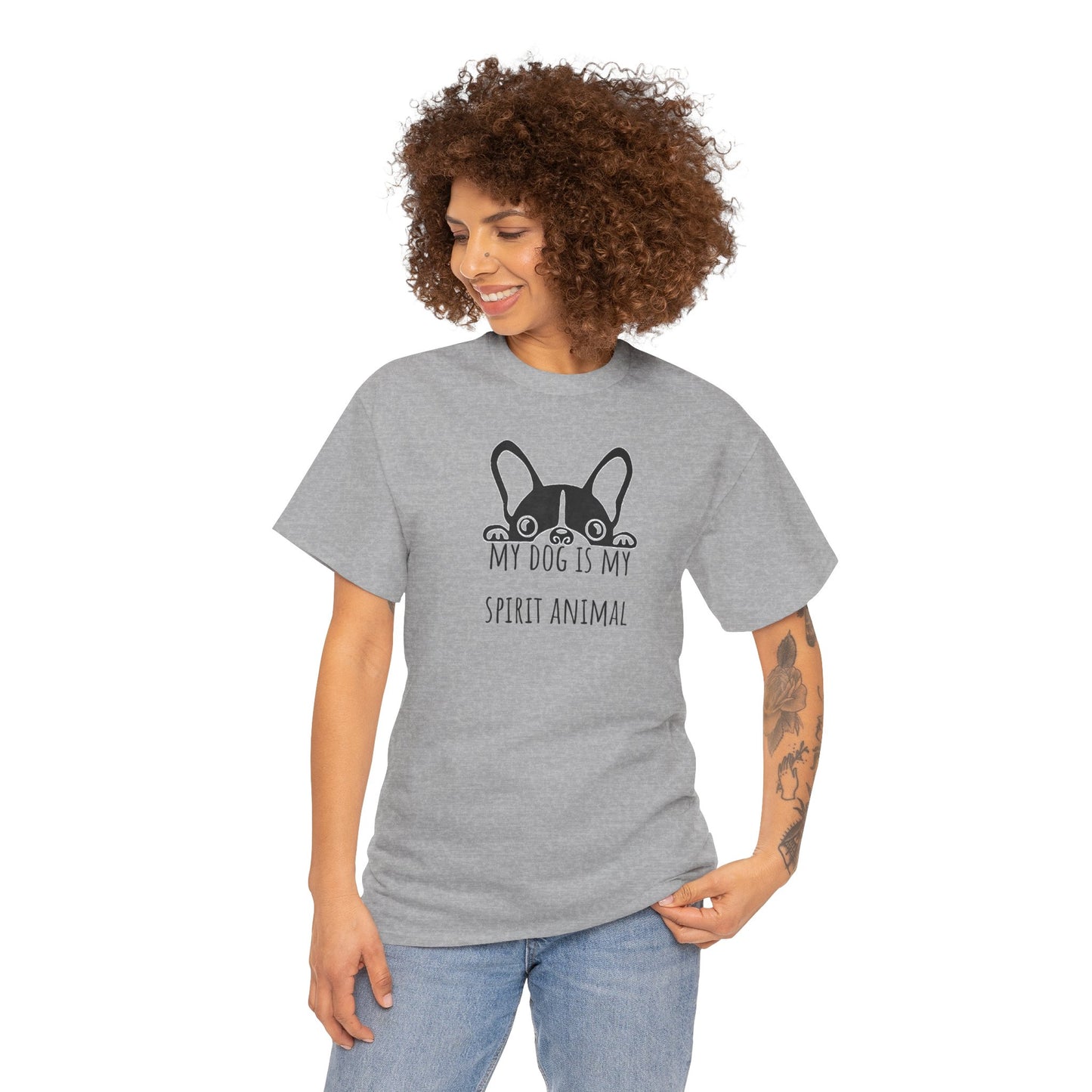 My dog is my spirit animal. Unisex Heavy Cotton Tee