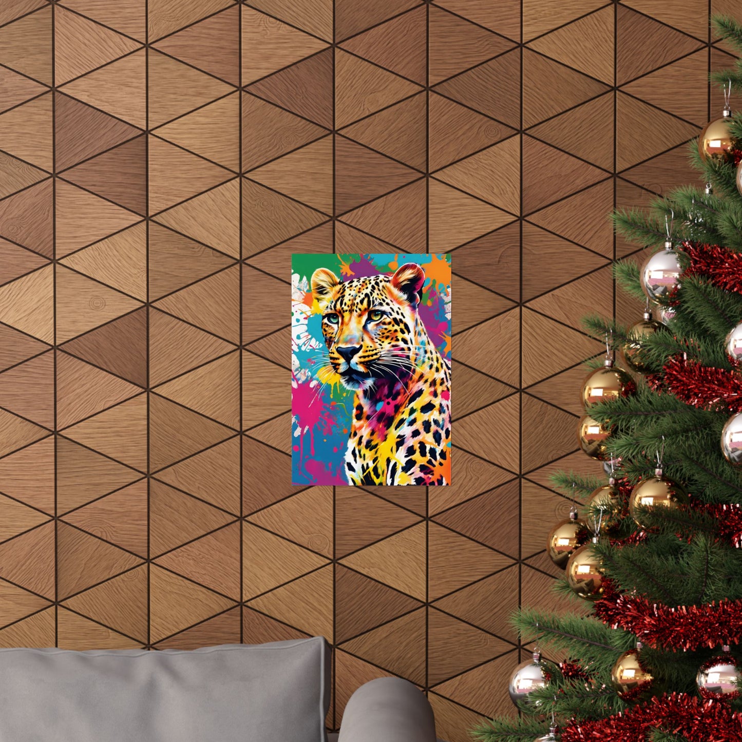Multicolored Cheetah 4 Matte Vertical Poster