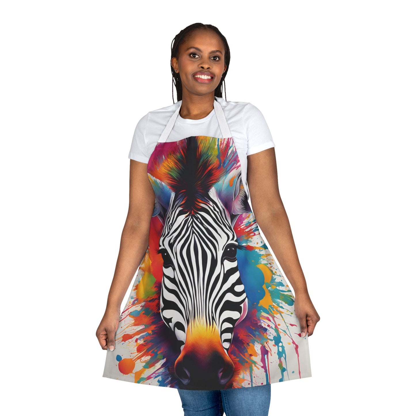 Multi zebra Adult Apron (AOP)