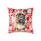 Personalized Valentine French Bulldog Poly Cushion/Pillow 5 sizes