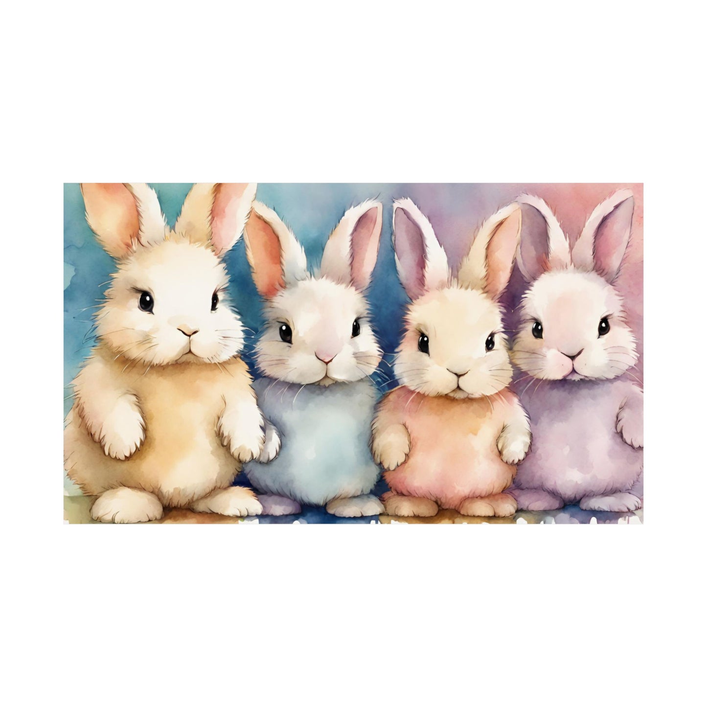 Nursery Bunnies 2 Matte Horizontal Posters