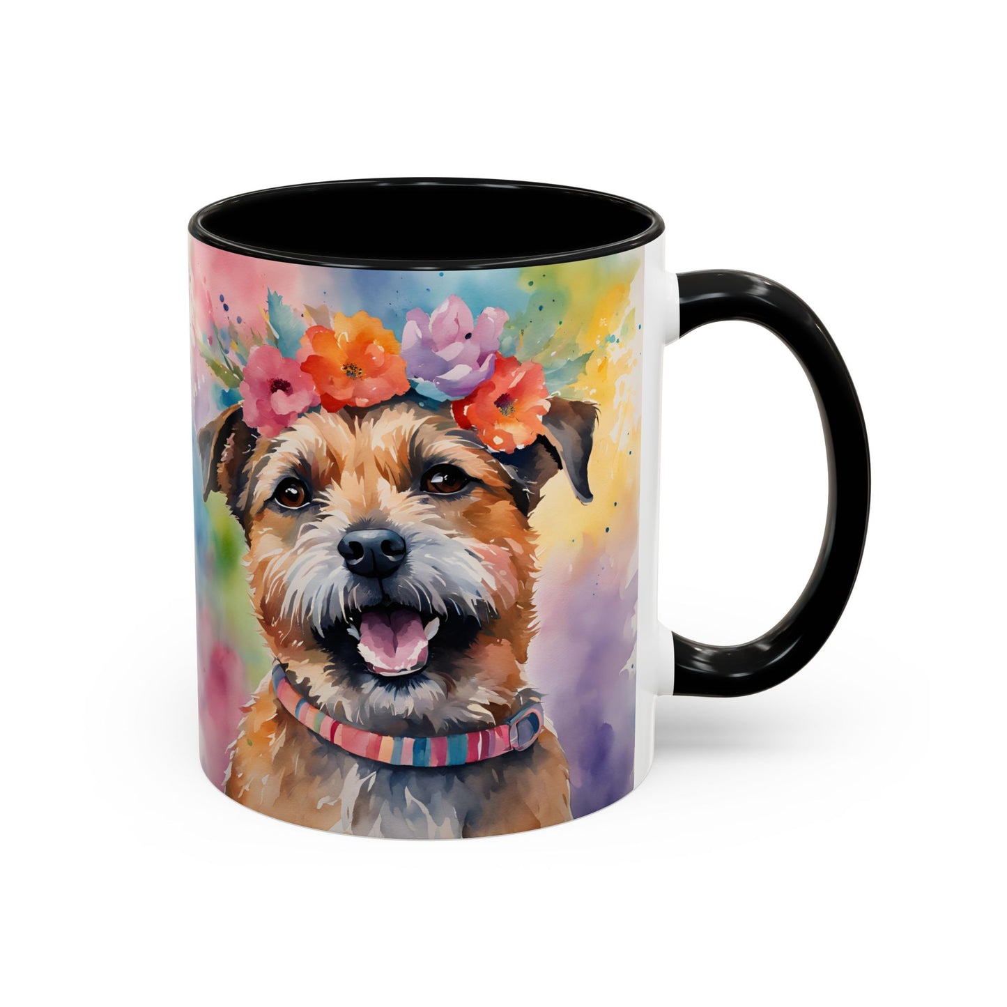 Border Terrier 04 Accent Coffee Mug - Dog Lover Gift