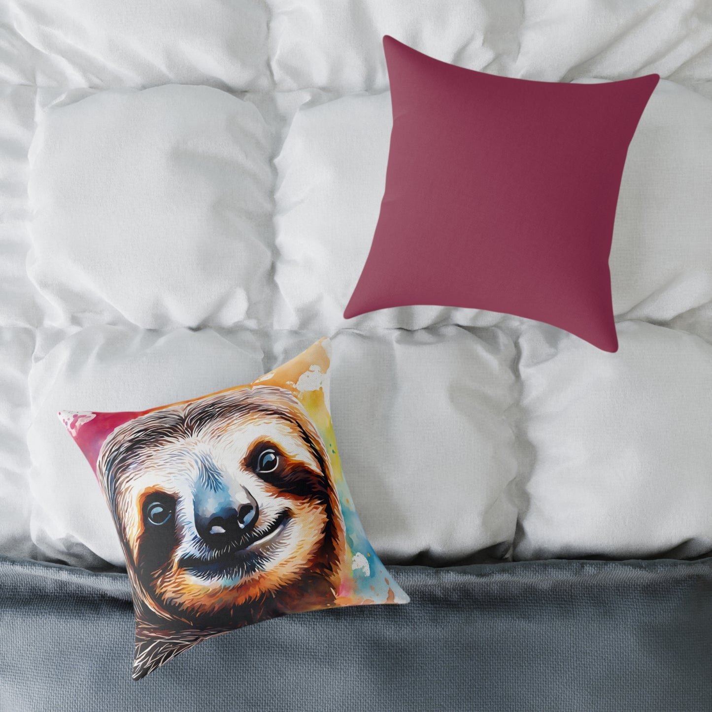 Sloth 02 Poly Pillow - Natures Beauty Design