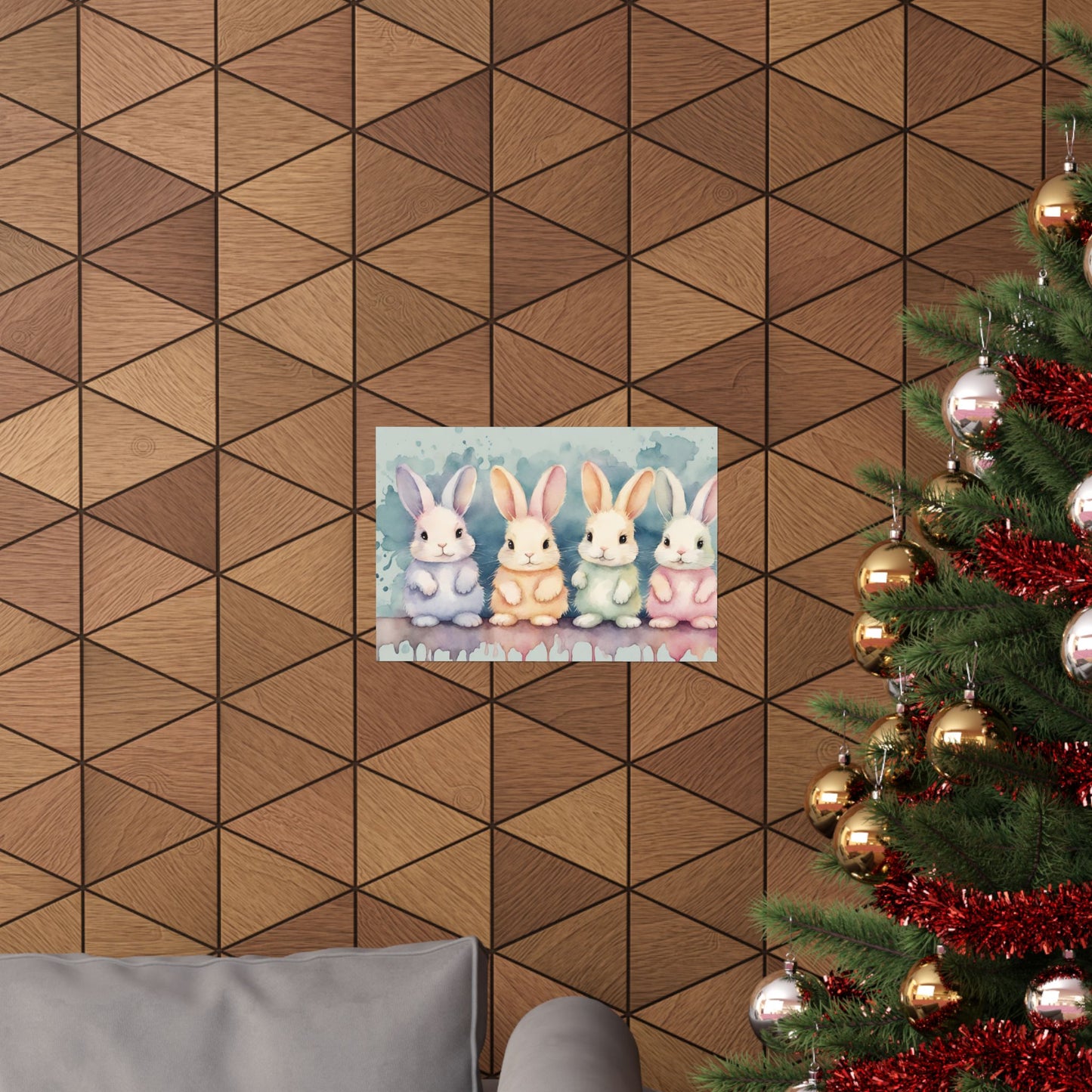 Nursery Bunnies 1 Matte Horizontal Posters