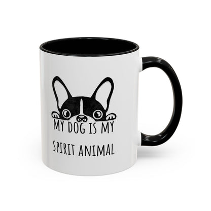 My Dog Is My Spirit Animal Accent Coffee Mug (11oz)
