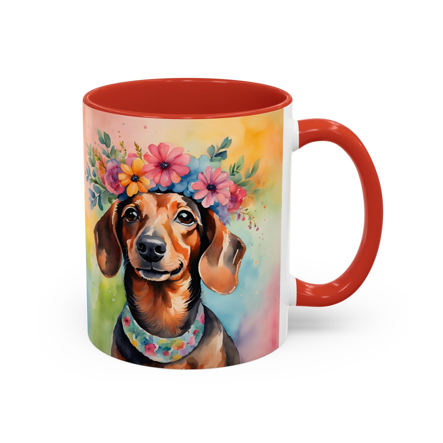 Dachshund 04 Accent Coffee Mug - Dog Lover Gift