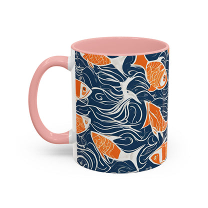 Orange Fish 02 Accent Coffee Mug (11oz)